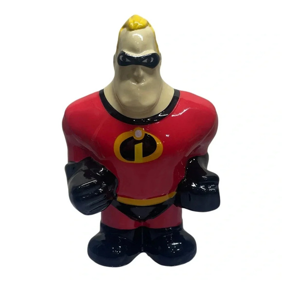 Disney Pixar Mr. Incredible Bob Parr 9” Coin Bank Figure Collectible Piggy Bank - Picture 1 of 13